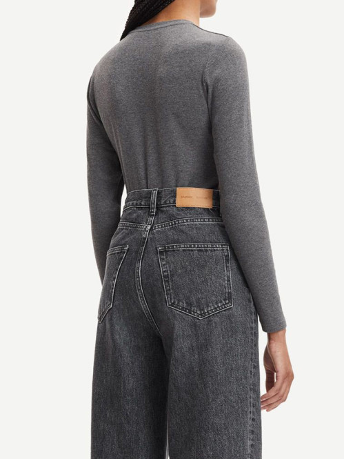 Alexa longsleeve dk grey melange 