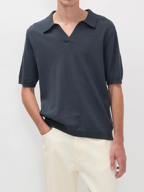 Anholt cotton paper polo graphite 