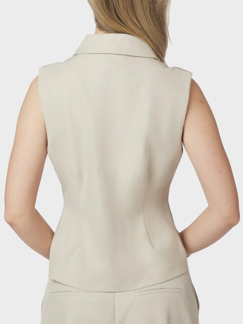 Annabella structure waistcoat creme 