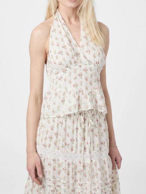 Ariet fine print top creme 