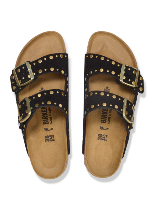 Arizona rivet sandals suede black 