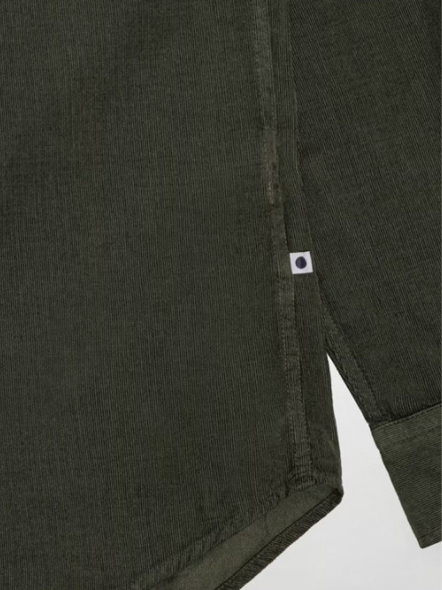 Arne bd feincord shirt dk army 
