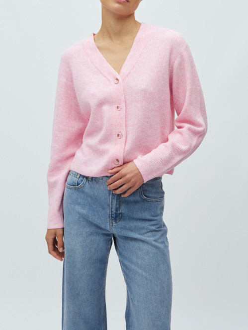 Asato-m hanae knit cardigan begonia pink 
