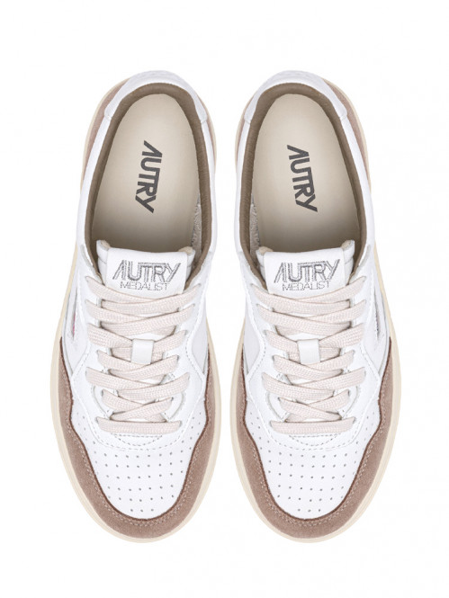Medalist mens sneaker goat white tobacco 