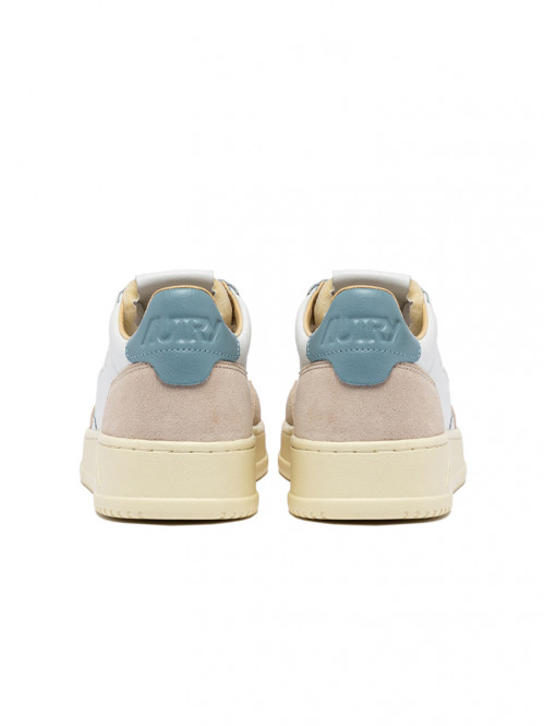 Medalist men sneaker suede white silver blue 