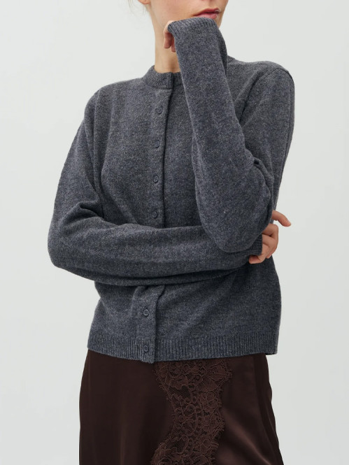 Averie-m aurely knit dk grey mel 