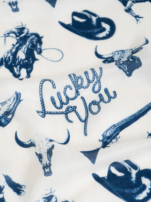 Bandana lucky you blu 