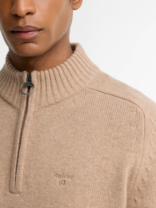 Barbour pullover newton half-zip washed stone 