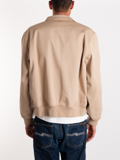 Blouson zippé beige 