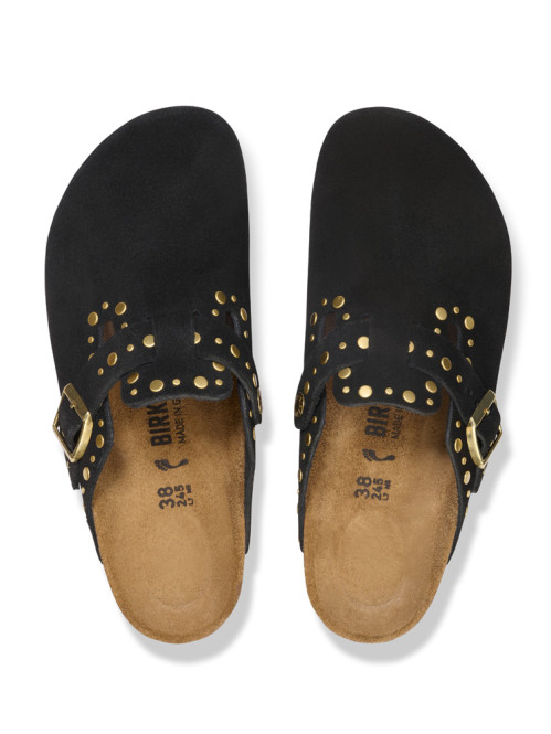 Boston rivet sandals suede black 39