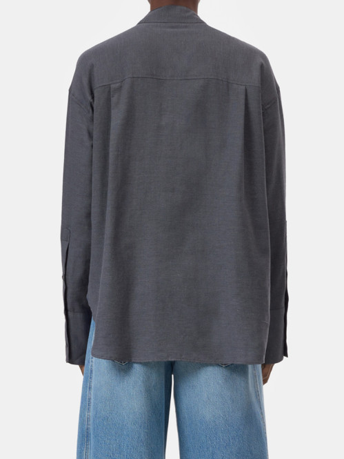 Bow tie shirt dk grey melange 
