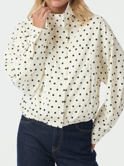 Callisa dot jacket white XS