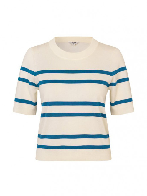 Carla-m bravana stripe knit sugar sapphire 