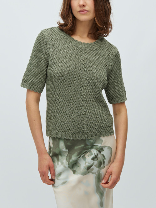 Carla-m eloven knit shirt sea spray 