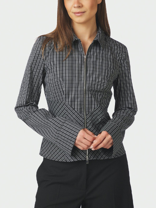 Cathy zip shirt black S