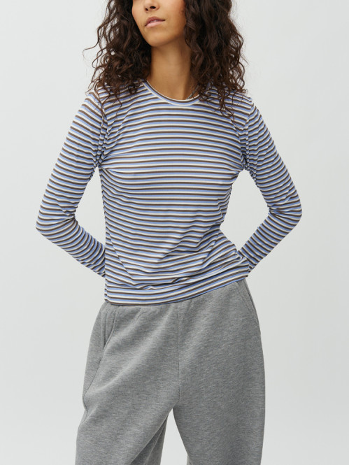 Christina-m gg stripe ls multi falcon blue 