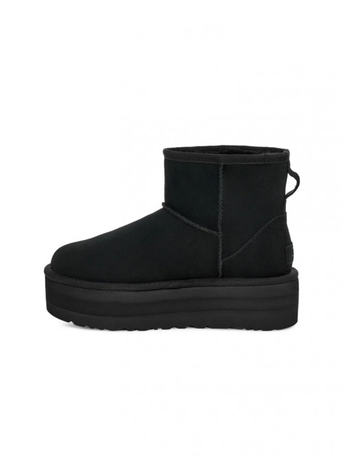 Classic mini platform boot black 