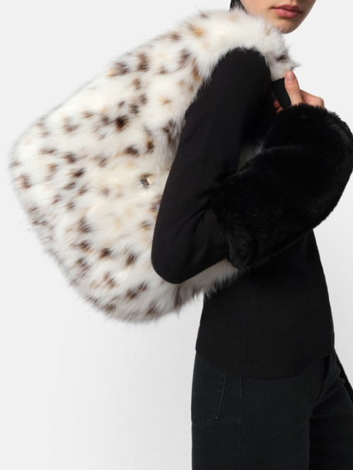 Colette snow leopard bag blanc multi 