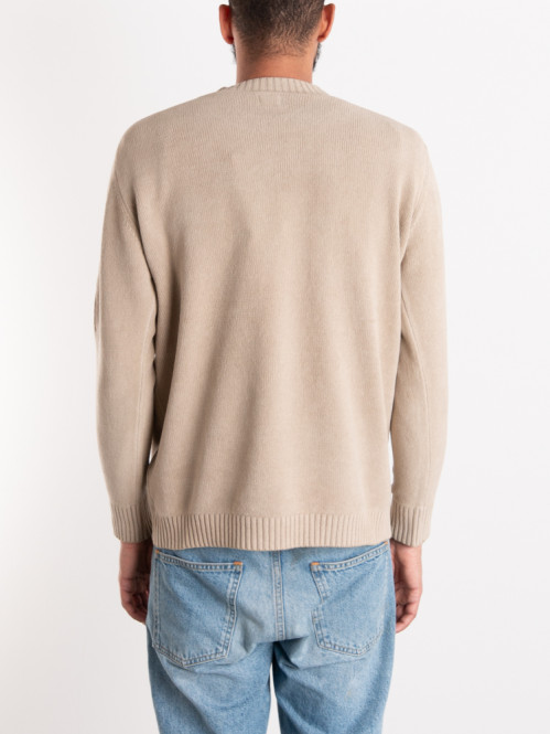Chenille cotton lens pullover vin khaki 