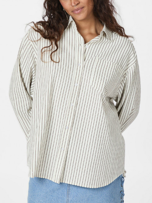 Dalma crepe stone shirt brown 
