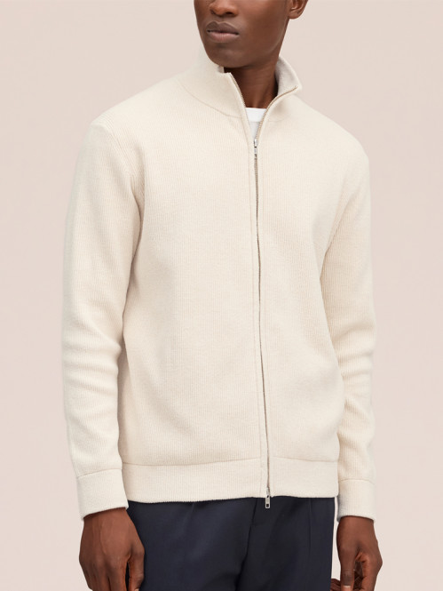 Danny full zip cardigan ivory 