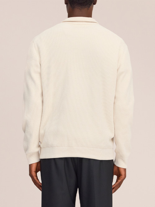 Danny half zip pullover ivory 