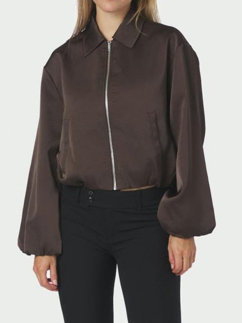 Denielle heave sateen jacket dk brown 