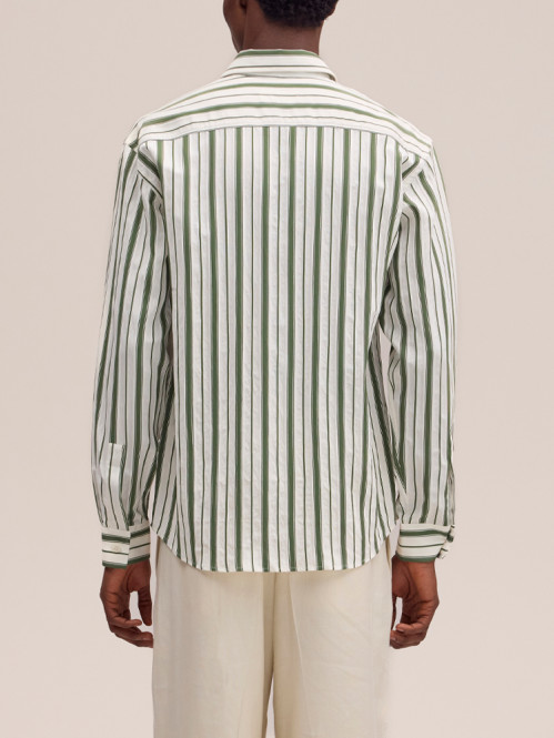 Deon ls shirt stripe capers L