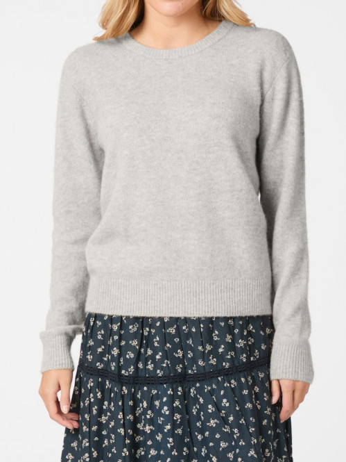 Dina soft knit blouse lt grey 