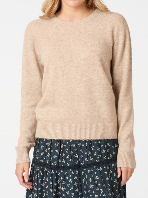 Dina soft knit blouse sand mel 