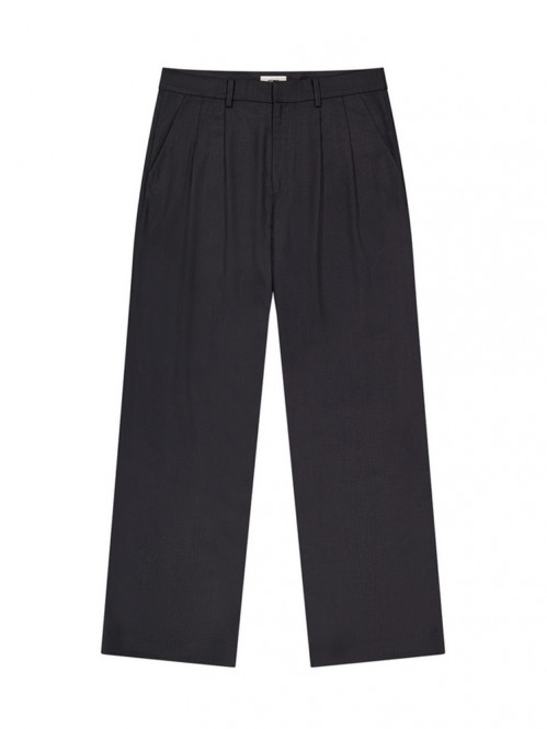 Double pleated trouser charcoal 