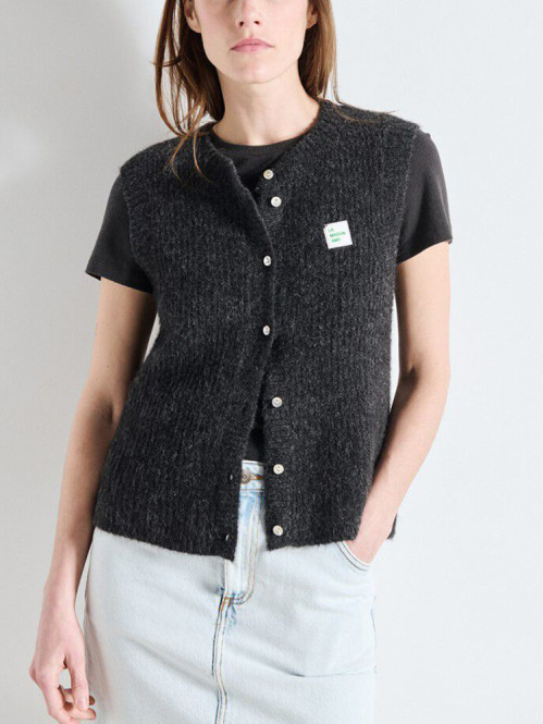 East 19mc cardigan anthracite chine 