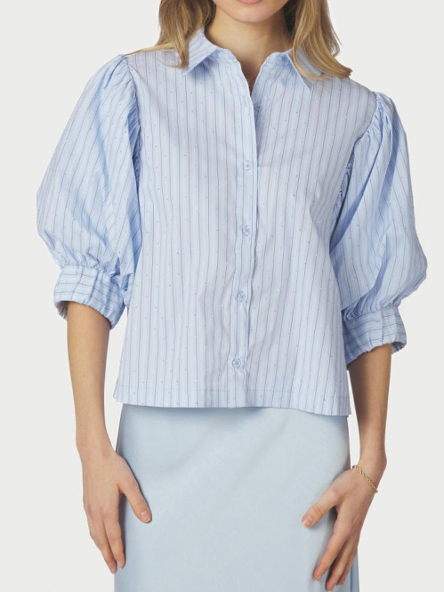 Etta stripe stone shirt light blue S