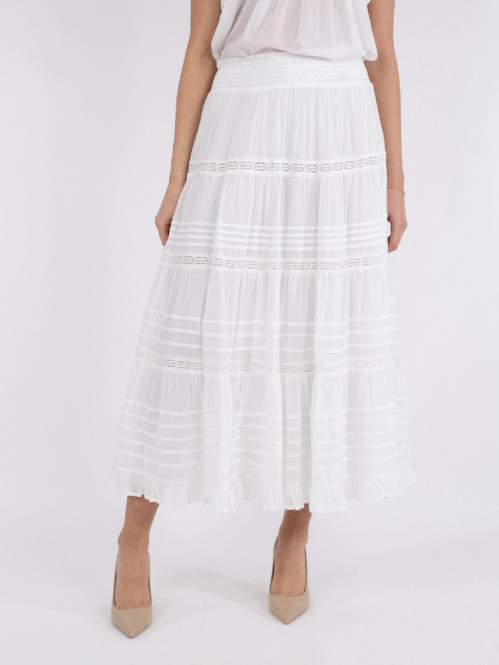 Felicia s voile skirt white S