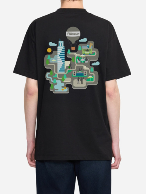 Festival map t-shirt black 