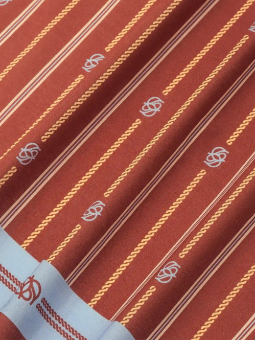 Foulard rayure monogram dark red 