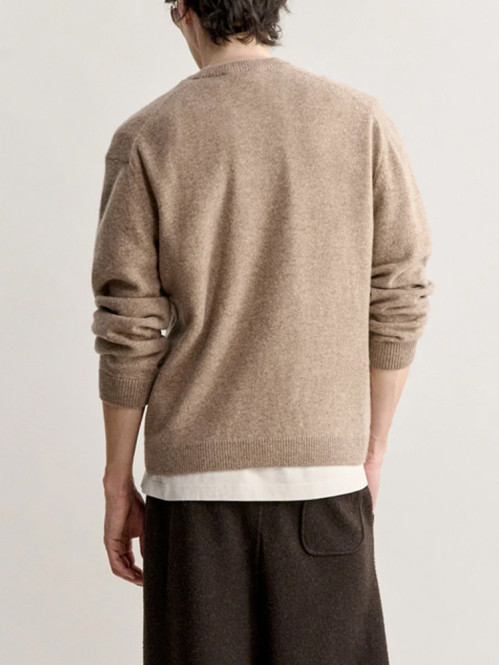 Fox head lambswool comf knit cobblestone 