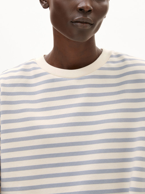 Frankaa maarlen stripe sweatshirt undyed misty S