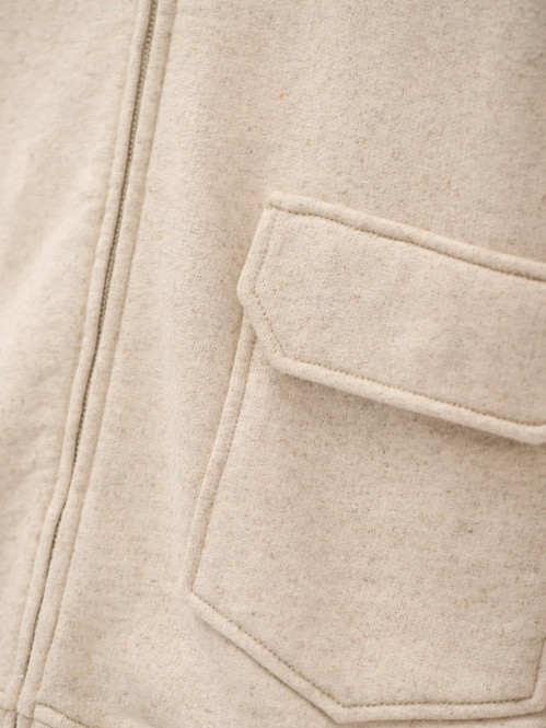 Fynshav cotton linen loopback jacket natural 