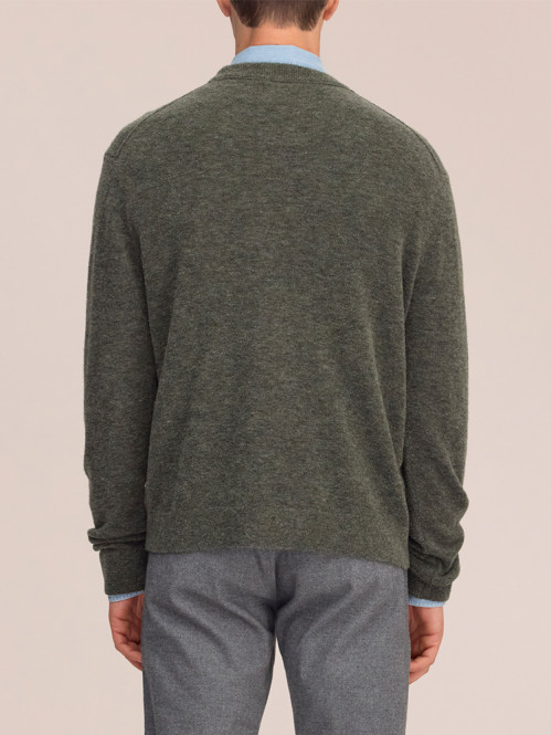 Gavin crew pullover dark army 