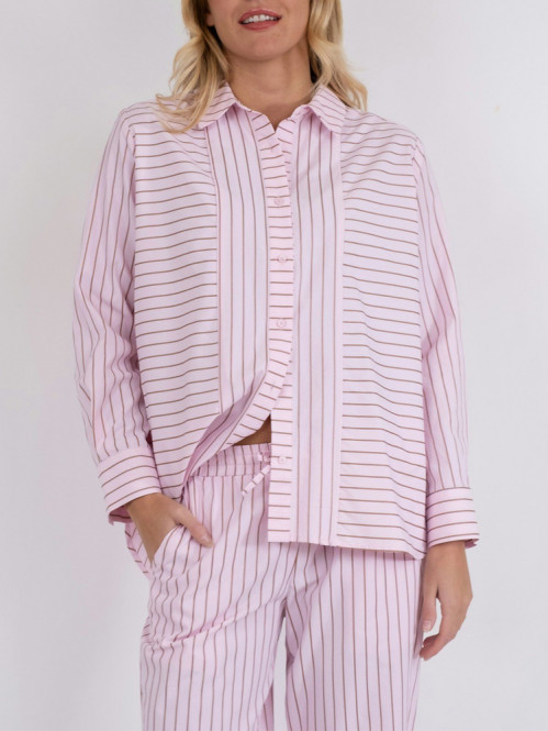 Gili multi stripe shirt lt pink 