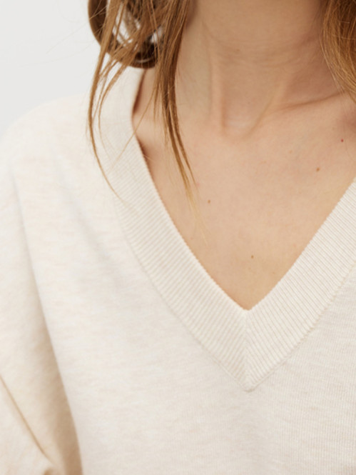 Gilian v-m bravani knit sugar melange 
