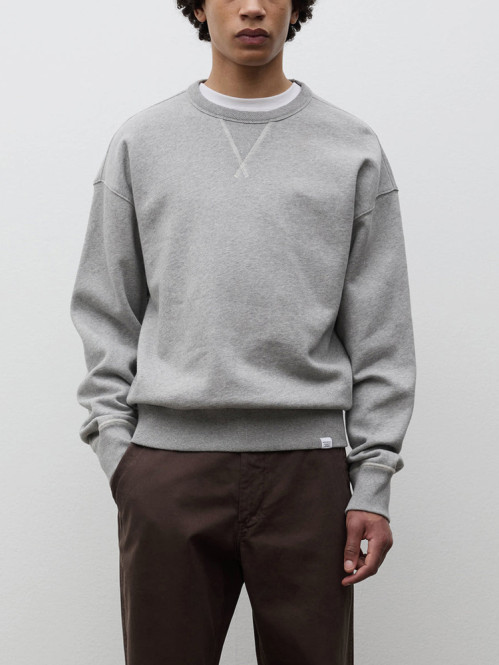 Gilja brushed diagonal cotton fleece grey mel 