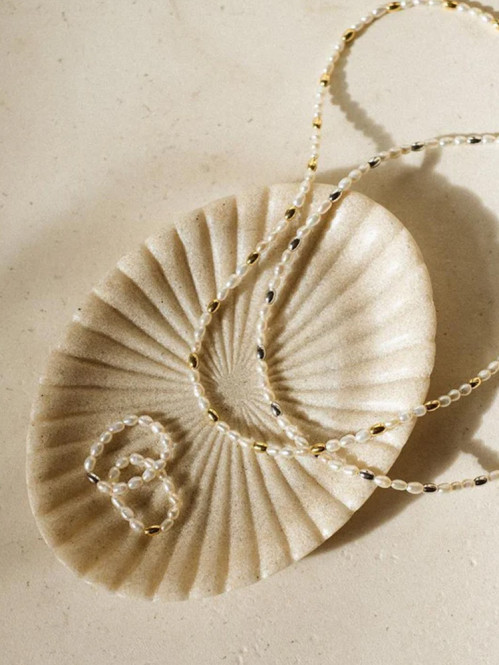 Goldy pearl necklace gold 