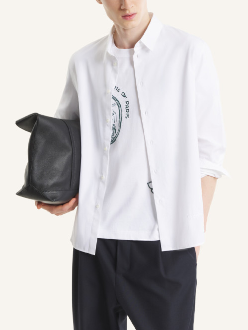 Handwriting casual shirt white 