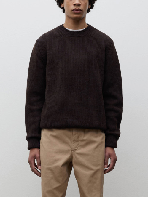 Henning cotton wool rib sweater dk purple 
