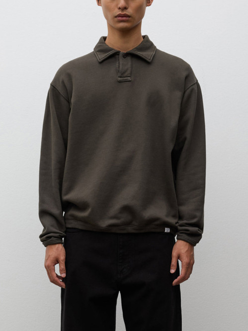 Huartdal brushed diagonal cotton fleece beech green 