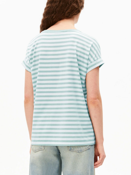 Idaara stripe t-shirt wht foam 