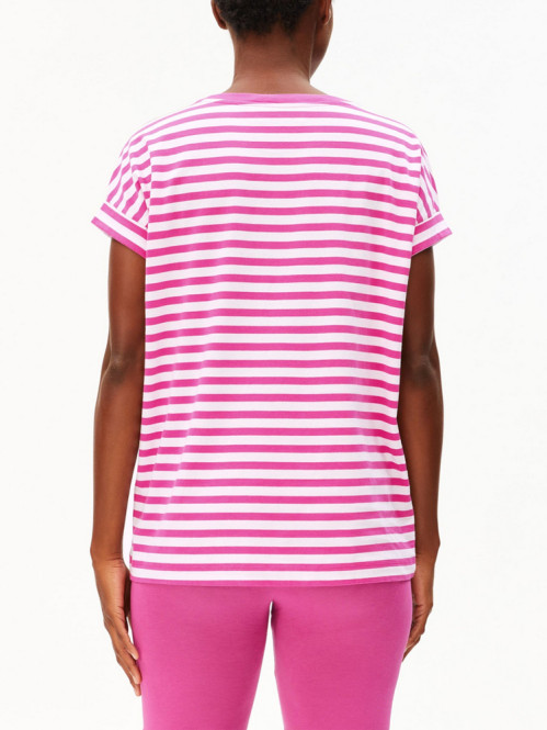 Idaara stripe t-shirt white berry 