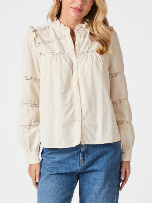 Isala corduroy shirt ivory 